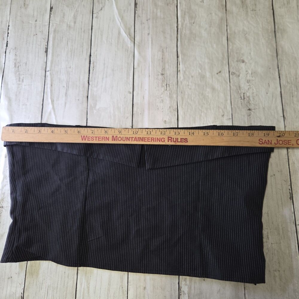 PLT Black Pinstripe Strapless Corset Top Bandeau Bustier Women Sz12 90s - Picture 5 of 11